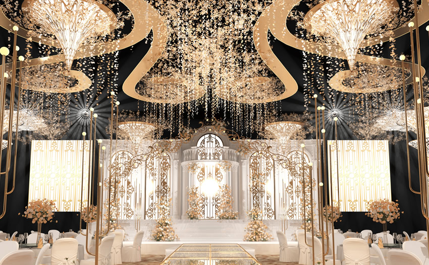 安州花木兰喜事汇金色大厅效果展示